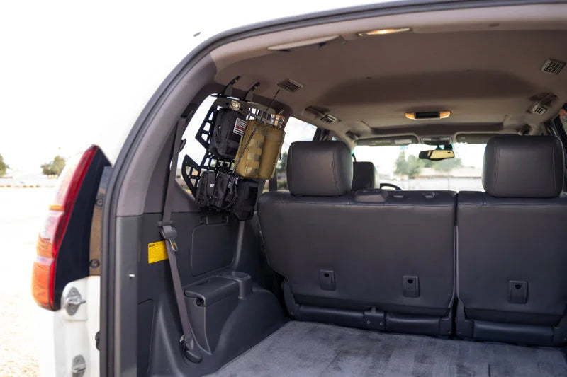 DV8 Offroad 03-09 Lexus GX 470 Rear Window Molle Storage Panels - Installation View