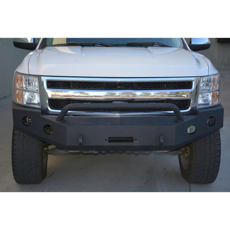 DV8 Offroad 07-13 Chevrolet Silverado 1500 Front Bumper - Black Powdercoat - Side View