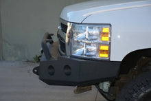 Load image into Gallery viewer, DV8 Offroad 07-13 Chevrolet Silverado 1500 Front Bumper - Black Powdercoat - Installation View