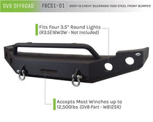 Load image into Gallery viewer, DV8 Offroad 07-13 Chevrolet Silverado 1500 Front Bumper - Black Powdercoat - Additional View 14