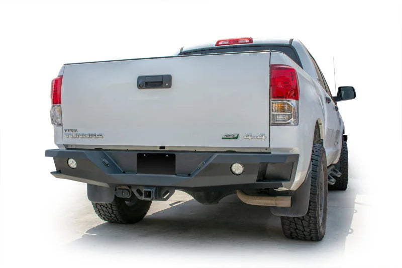DV8 Offroad 07-13 Toyota Tundra Rear Bumper Winch Ready - Black Powdercoat - Side View