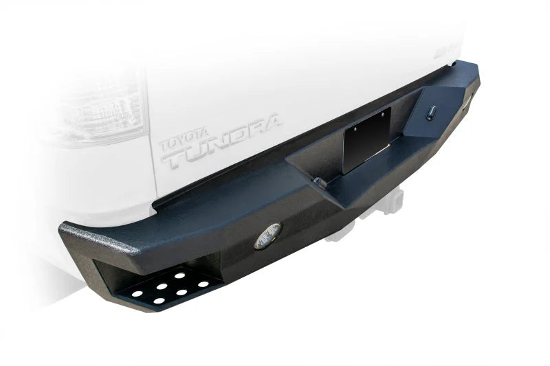 DV8 Offroad 07-13 Toyota Tundra Rear Bumper Winch Ready - Black Powdercoat - Back View