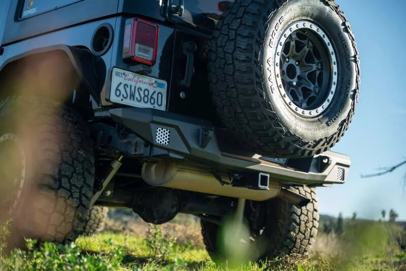 DV8 Offroad 07-18 Jeep Warngler JK Mid-Width Rear Bumper - Side View