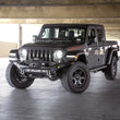 Load image into Gallery viewer, DV8 Offroad 07-18 Jeep Wrangler JK / 18-23 Wrangler JL / 20-23 Gladiator JT MTO Series Front Bumper - Installation View