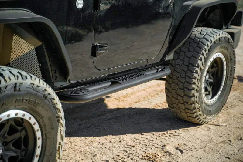 DV8 Offroad 07-18 Jeep Wrangler JK 2 Door Body/Pinch Weld Mounted Side Steps - Additional View 10