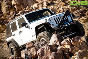 DV8 Offroad 07-18 Jeep Wrangler JK 2 Piece Fast Back Hard Top 4 Door - Black (DS Only) - Main Product View