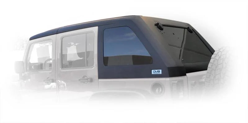 DV8 Offroad 07-18 Jeep Wrangler JK 2 Piece Fast Back Hard Top 4 Door - Black (DS Only) - Additional View 5