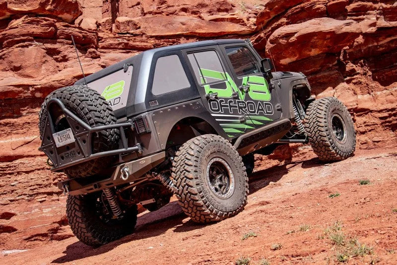 DV8 Offroad 07-18 Jeep Wrangler JK 2 Piece Fast Back Hard Top 4 Door - Black (DS Only) - Additional View 9