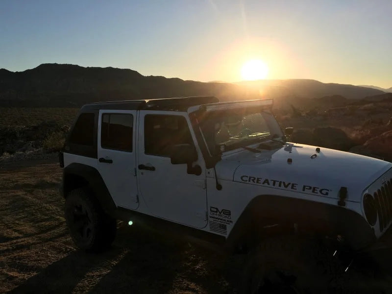 DV8 Offroad 07-18 Jeep Wrangler JK 2 Piece Fast Back Hard Top 4 Door - Black (DS Only) - Additional View 12