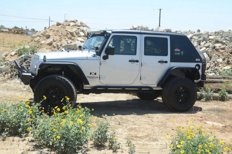 DV8 Offroad 07-18 Jeep Wrangler JK 2 Piece Fast Back Hard Top 4 Door - Black (DS Only) - Additional View 13