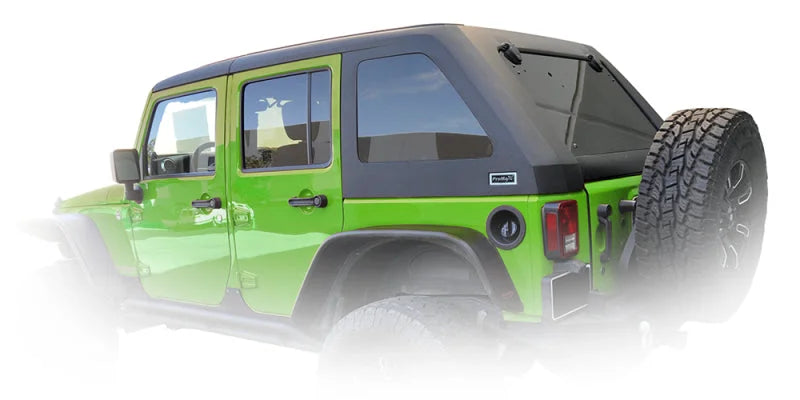 DV8 Offroad 07-18 Jeep Wrangler JK 2 Piece Fast Back Hard Top 4 Door - Black (DS Only) - Additional View 15