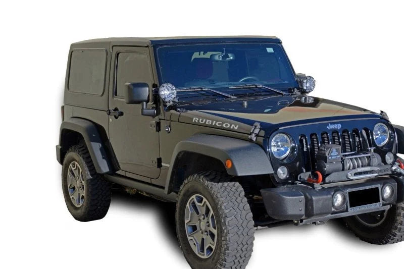 DV8 Offroad 07-18 Jeep Wrangler JK 2 Piece Square Back Hard Top (2 Door) - Installation View