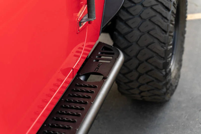 DV8 Offroad 07-18 Jeep Wrangler JK (4 Door Only) OE Plus Side Steps - Main Product View