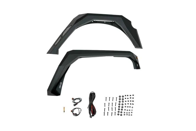 DV8 Offroad 07-18 Jeep Wrangler JK Armor Fender Flares - Side View
