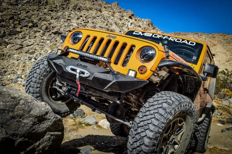 DV8 Offroad 07-18 Jeep Wrangler JK Front Aluminum Inner Fender - Black - Additional View 5