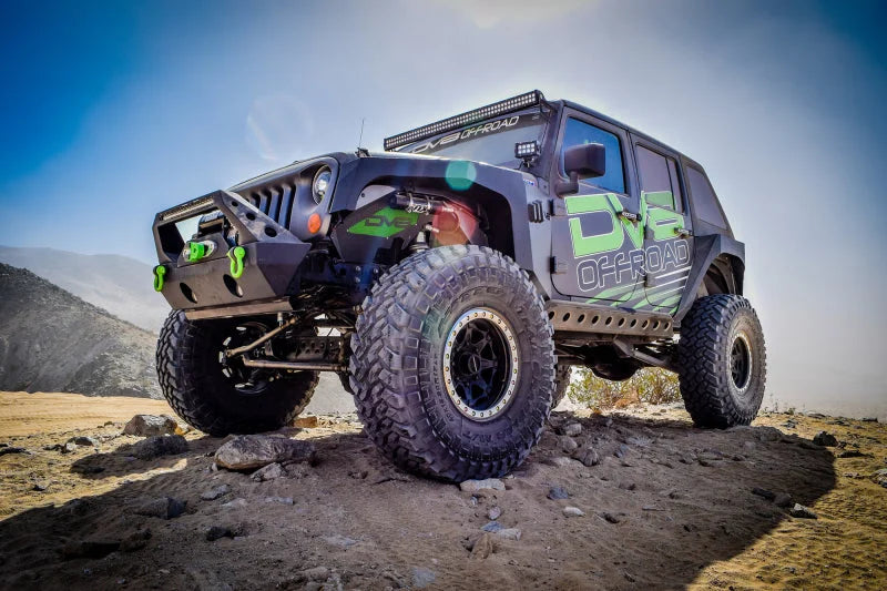 DV8 Offroad 07-18 Jeep Wrangler JK Front Aluminum Inner Fender - Black - Additional View 7