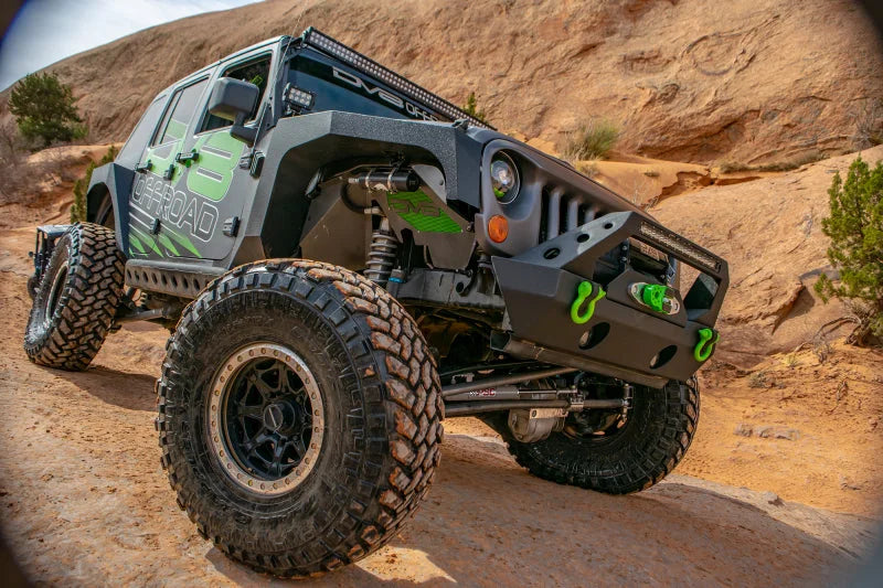 DV8 Offroad 07-18 Jeep Wrangler JK Front Aluminum Inner Fender - Black - Additional View 8