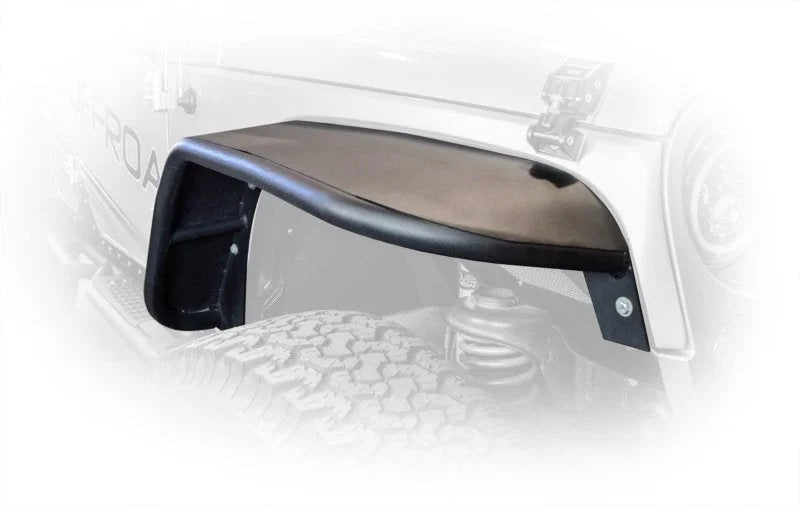 DV8 Offroad 07-18 Jeep Wrangler JK Front & Rear Flat Tube Fenders - Side View