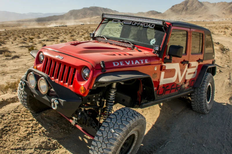 DV8 Offroad 07-18 Jeep Wrangler JK Front & Rear Flat Tube Fenders - Additional View 7