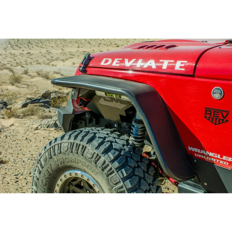 DV8 Offroad 07-18 Jeep Wrangler JK Front & Rear Flat Tube Fenders - Additional View 11