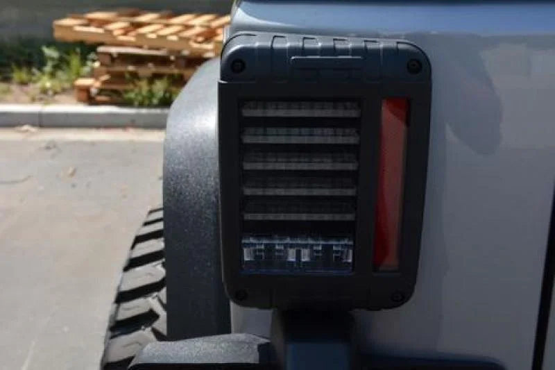 DV8 Offroad 07-18 Jeep Wrangler JK Horizontal LED Tail Light - Side View