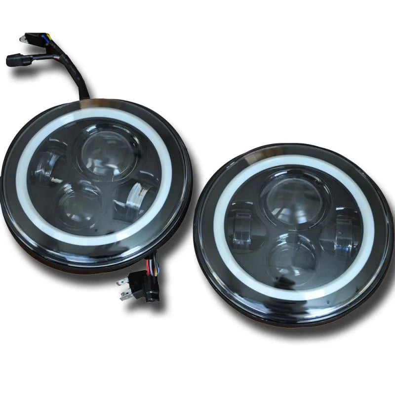 DV8 Offroad 07-18 Jeep Wrangler JK LED Projector Headlights - Additional View 5