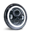 Load image into Gallery viewer, DV8 Offroad 07-18 Jeep Wrangler JK LED Projector Headlights w/ Angel Eyes - Back View