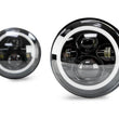 Load image into Gallery viewer, DV8 Offroad 07-18 Jeep Wrangler JK LED Projector Headlights w/ Angel Eyes - Additional View 8