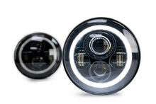 Load image into Gallery viewer, DV8 Offroad 07-18 Jeep Wrangler JK LED Projector Headlights w/ Angel Eyes - Additional View 11