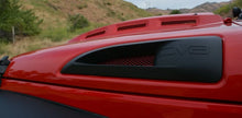 Load image into Gallery viewer, DV8 Offroad 07-18 Jeep Wrangler JK Metal Heat Dispersion Hood - Primer Black - Installation View