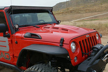 Load image into Gallery viewer, DV8 Offroad 07-18 Jeep Wrangler JK Metal Heat Dispersion Hood - Primer Black - Additional View 5
