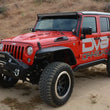 Load image into Gallery viewer, DV8 Offroad 07-18 Jeep Wrangler JK Metal Heat Dispersion Hood - Primer Black - Additional View 12
