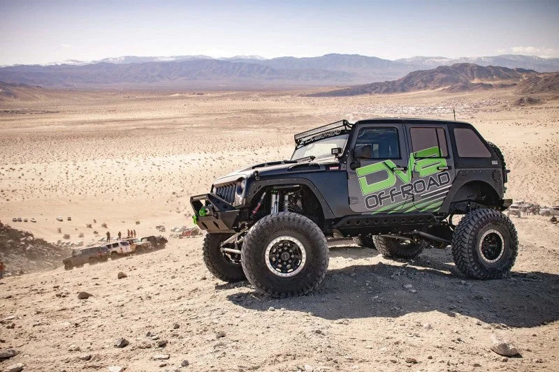 DV8 Offroad 07-18 Jeep Wrangler JK Metal Heat Dispersion Hood - Primer Black - Additional View 14