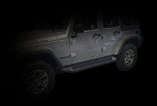 Load image into Gallery viewer, DV8 Offroad 07-18 Jeep Wrangler JK Plated Steel Rock Slider Steps - Matte Black (4 Door Only) - Additional View 5