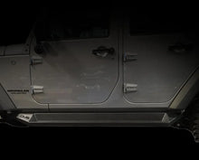 Load image into Gallery viewer, DV8 Offroad 07-18 Jeep Wrangler JK Plated Steel Rock Slider Steps - Matte Black (4 Door Only) - Additional View 7