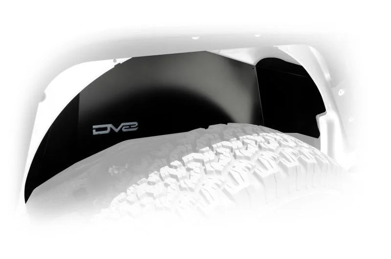 DV8 Offroad 07-18 Jeep Wrangler JK Rear Aluminum Inner Fender - Black - Additional View 8