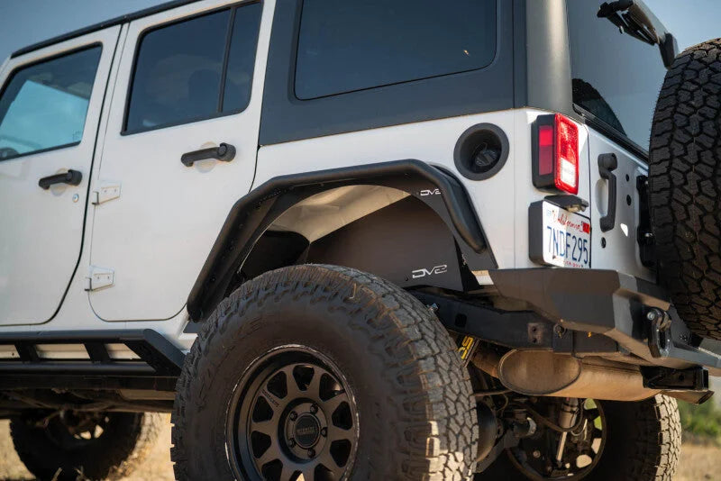 DV8 Offroad 07-18 Jeep Wrangler JK Rear Inner Fender - Satin Black - Side View