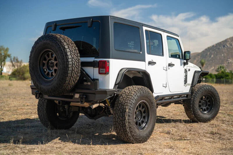 DV8 Offroad 07-18 Jeep Wrangler JK Rear Inner Fender - Satin Black - Installation View
