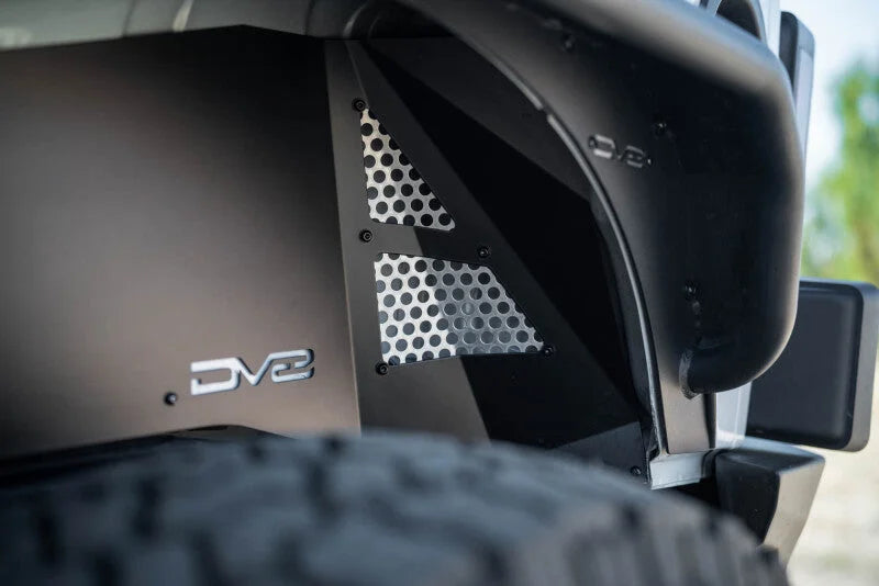 DV8 Offroad 07-18 Jeep Wrangler JK Rear Inner Fender - Satin Black - Additional View 8