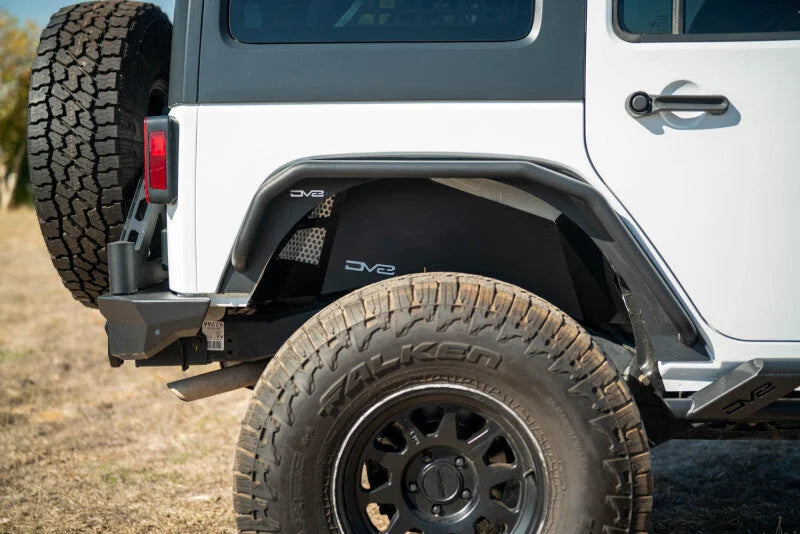 DV8 Offroad 07-18 Jeep Wrangler JK Rear Inner Fender - Satin Black - Additional View 11