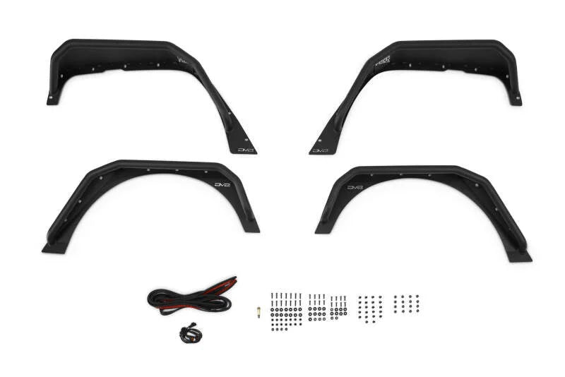 DV8 Offroad 07-18 Jeep Wrangler JK Spec Series Fender Flares - Back View
