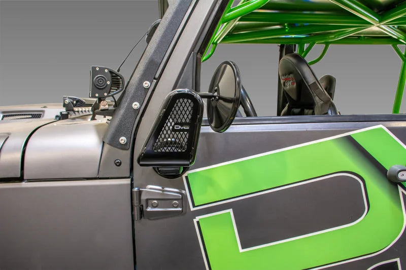 DV8 Offroad 07-18 Jeep Wrangler JK Tubular Trail Mirrors - Side View