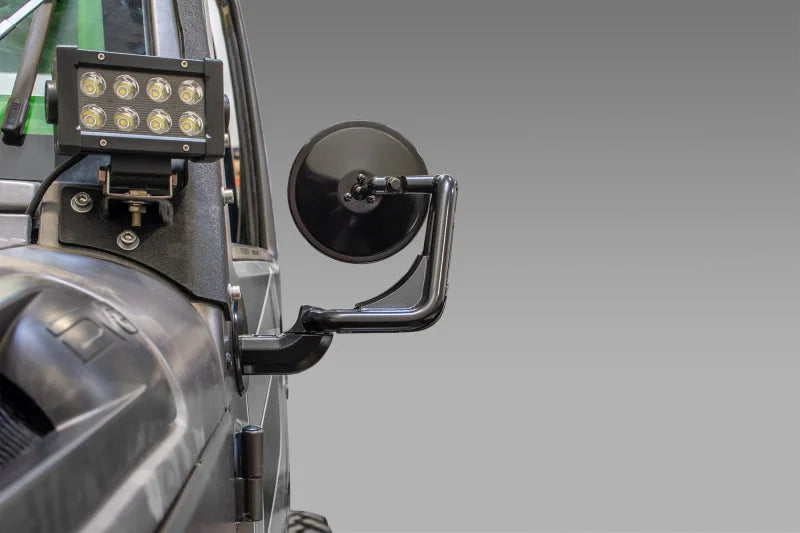 DV8 Offroad 07-18 Jeep Wrangler JK Tubular Trail Mirrors - Back View