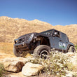 Load image into Gallery viewer, DV8 Offroad 07-23 Jeep Wrangler/Gladiator JT/JK/JL FS-25 Stubby Front Bumper w/Plated Bull Bar - Back View