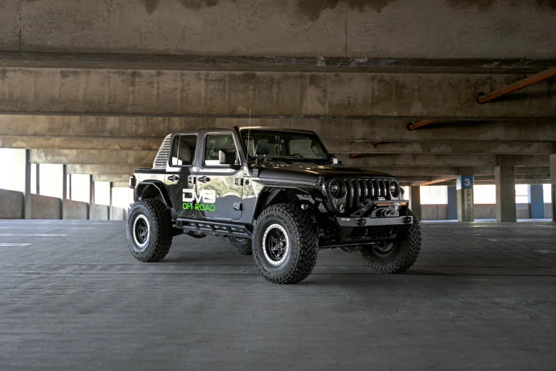 DV8 Offroad 07-23 Jeep Wrangler/Gladiator JT/JK/JL FS-25 Stubby Front Bumper w/Plated Bull Bar - Additional View 7