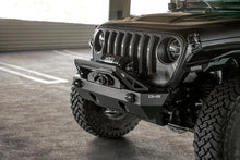 Load image into Gallery viewer, DV8 Offroad 07-23 Jeep Wrangler/Gladiator JT/JK/JL FS-25 Stubby Front Bumper w/Plated Bull Bar - Additional View 12