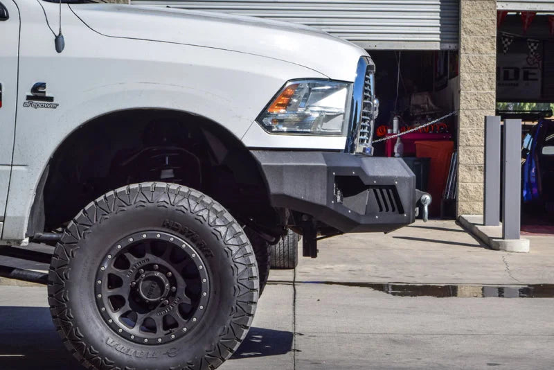 DV8 Offroad 10-18 RAM 2500 Front Bumper - Installation View