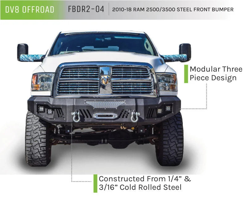 DV8 Offroad 10-18 RAM 2500 Front Bumper - Additional View 5