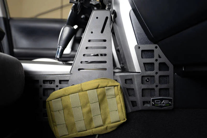DV8 Offroad 10-23 Toyota 4Runner Center Console Molle Panels & Device Mount - Side View