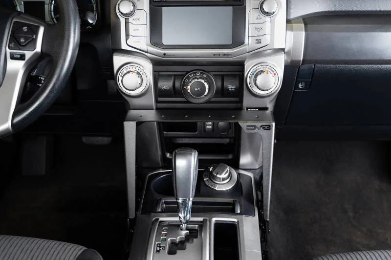 DV8 Offroad 10-23 Toyota 4Runner Center Console Molle Panels & Device Mount - Back View